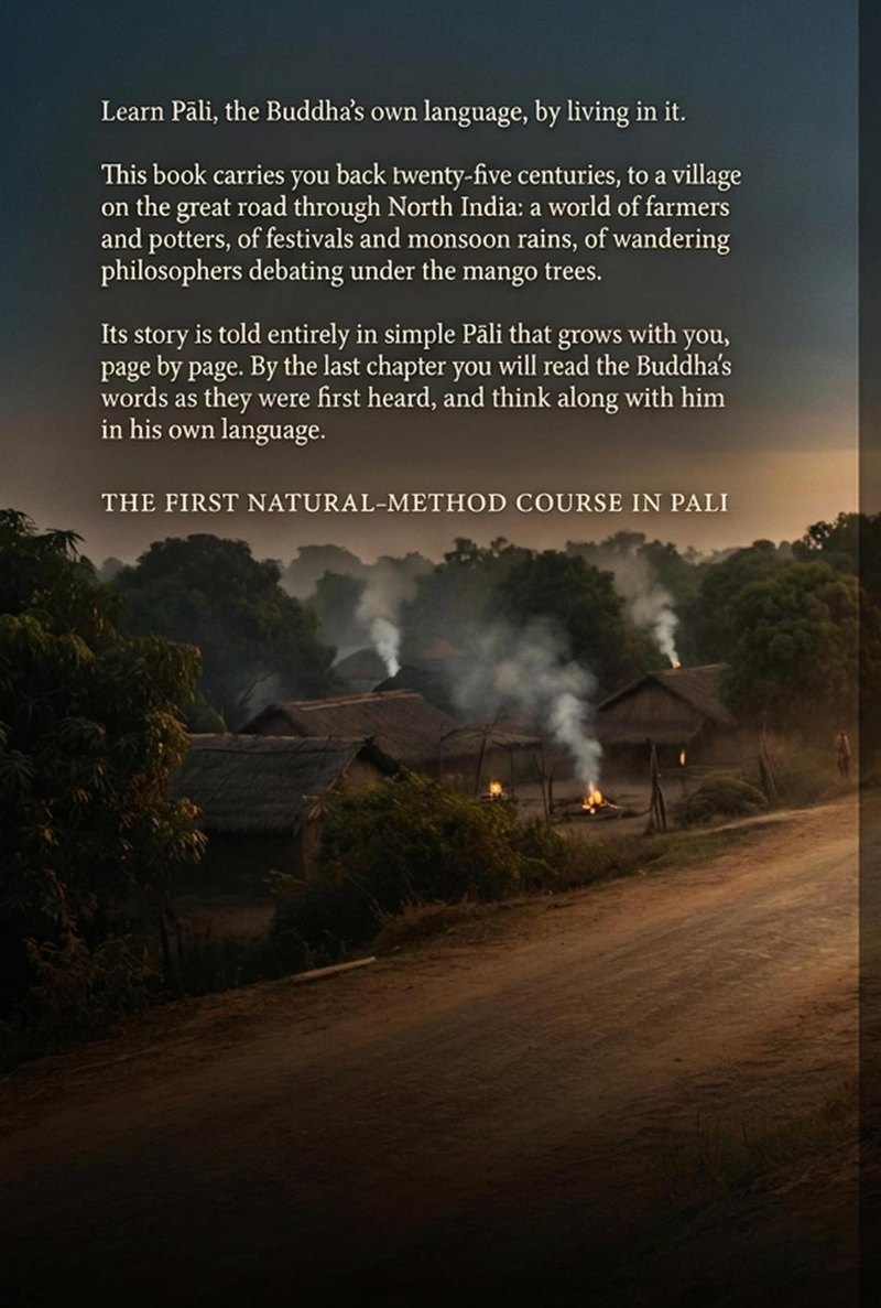 The back cover of Pāli Bhāsā I — Gāmo